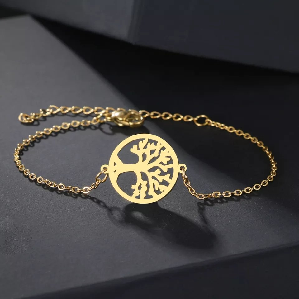 PULSERA ARBOL VIDA GOLD DOT