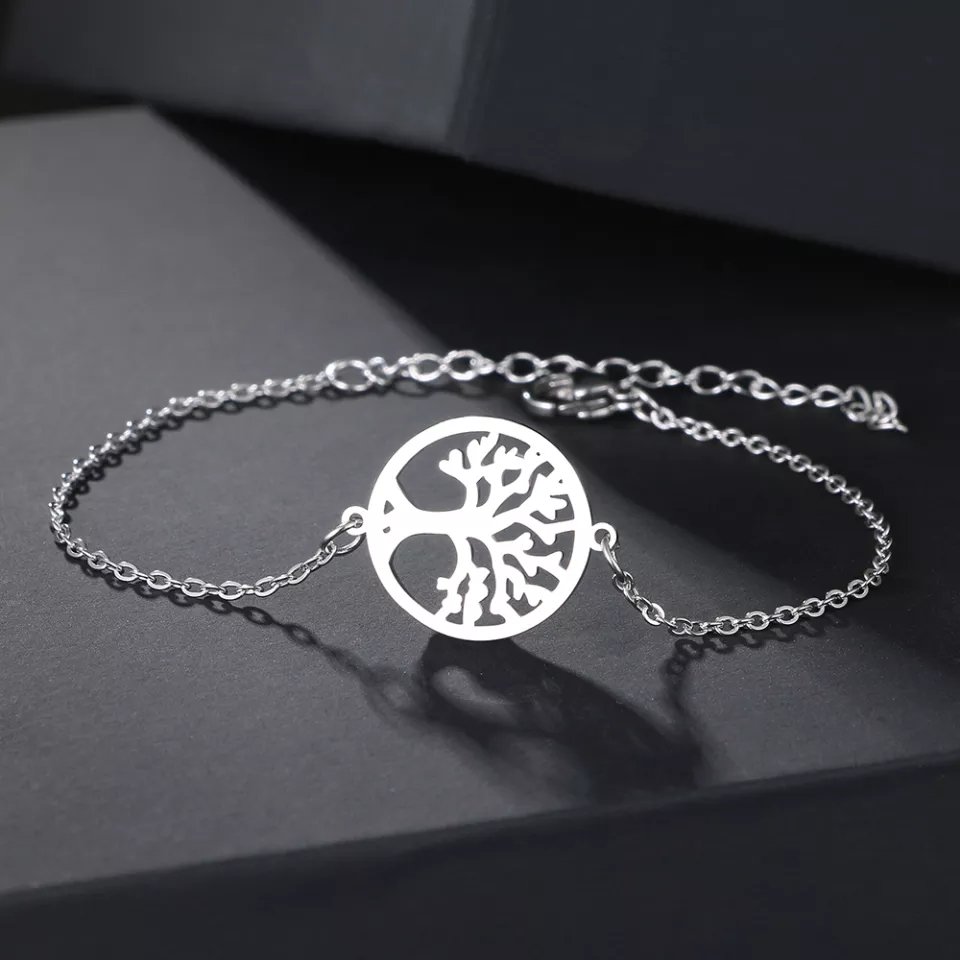 PULSERA ARBOL VIDA SILVER DOT