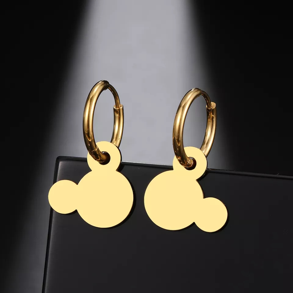 ARETES MICKEY GOLD DOT