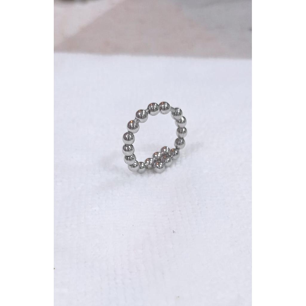 ANILLO ACERO BOLITAS